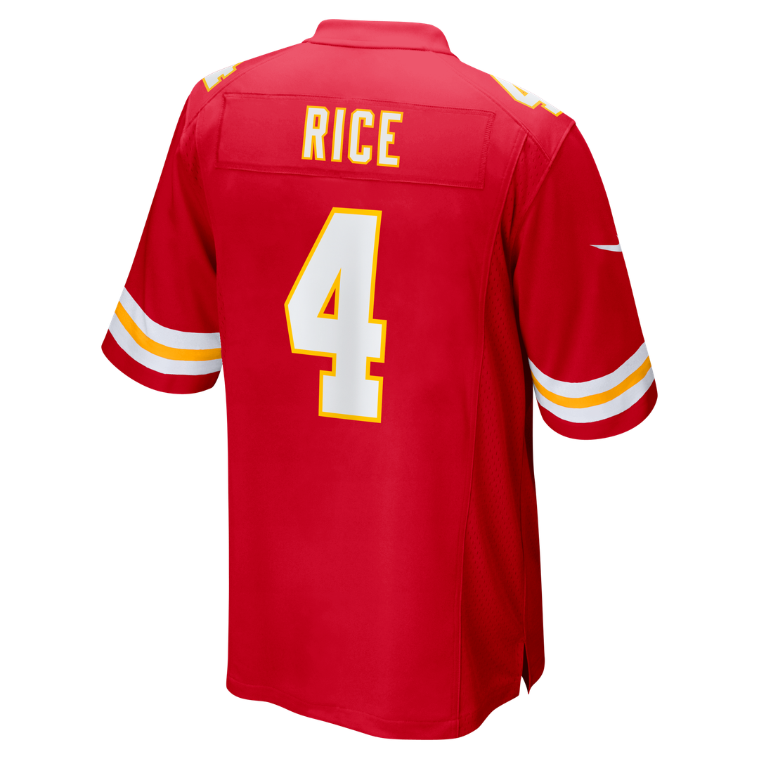 Men's Nike Kansas City Chiefs Rashee Rice Red Game NFL Jersey