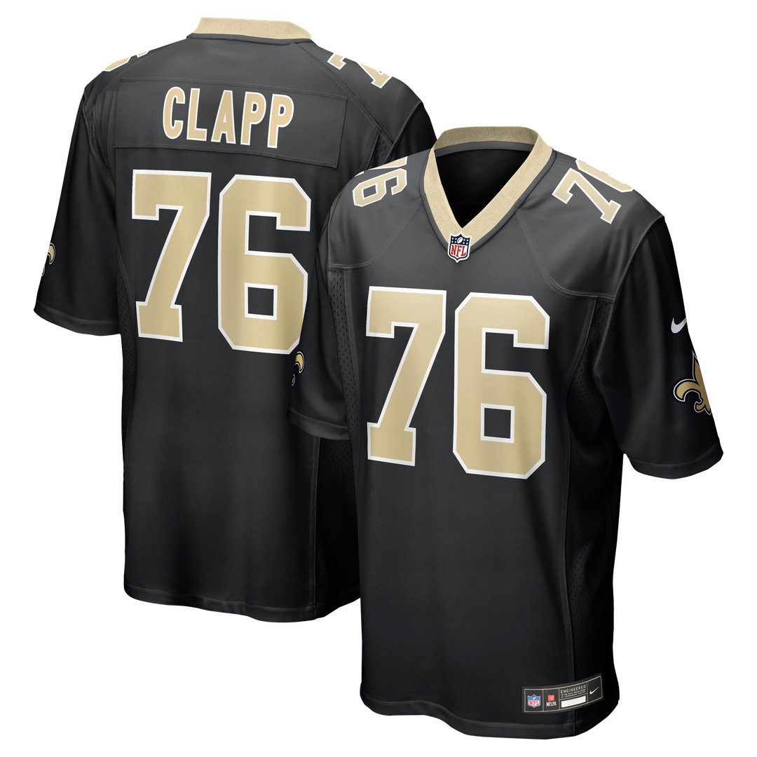 Men's Nike New Orleans Saints Will Clapp Black Team Game NFL Jersey