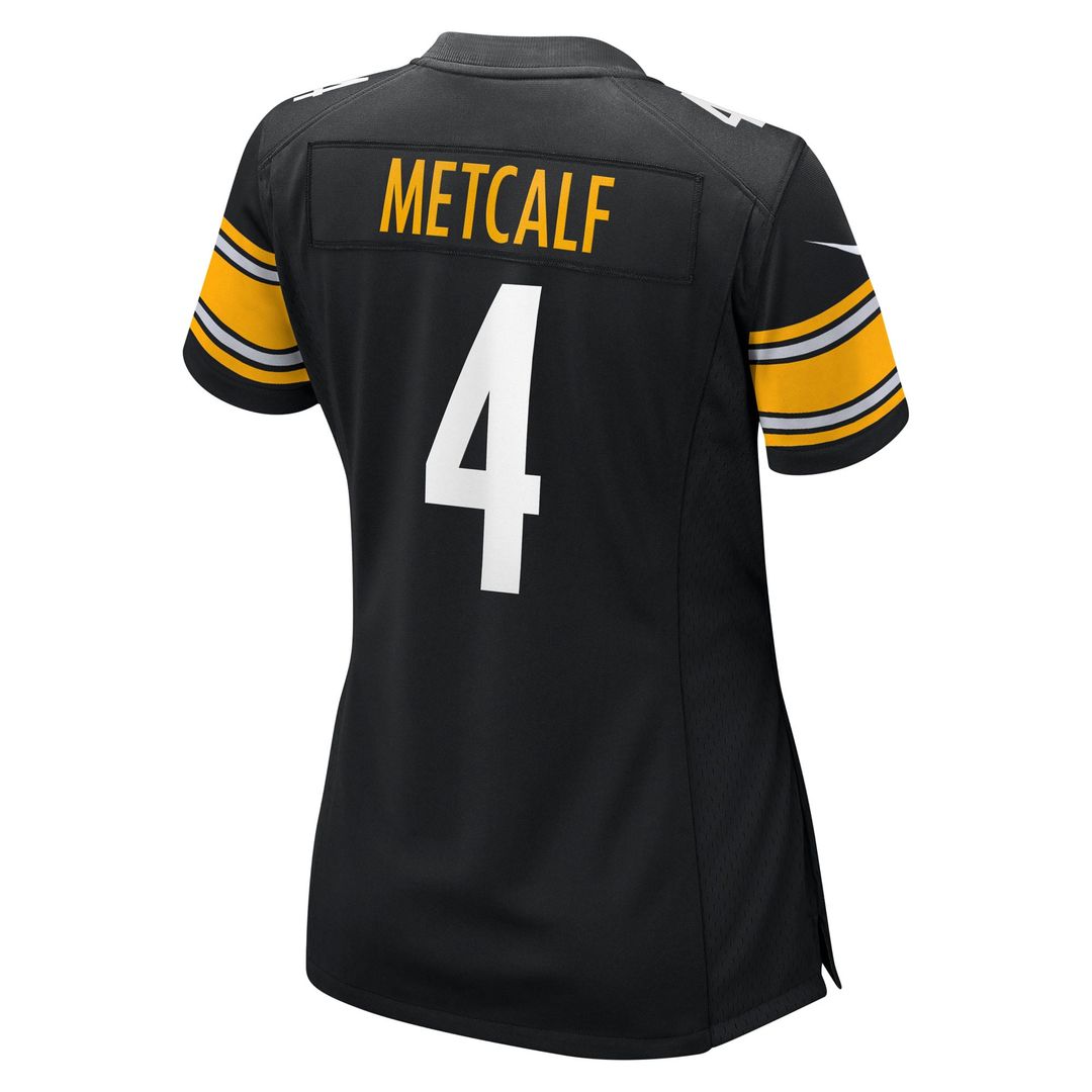 Women's Nike Pittsburgh Steelers DK Metcalf Black Team Game NFL Jersey