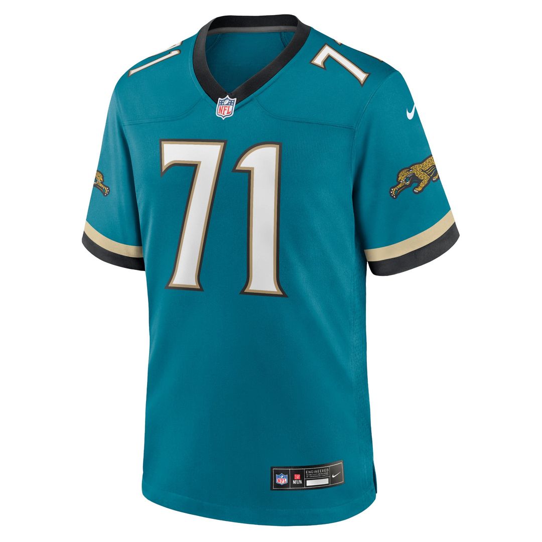 Men's Nike Jacksonville Jaguars Tony Boselli Teal Prowler Throwback Retired Player Game NFL Jersey