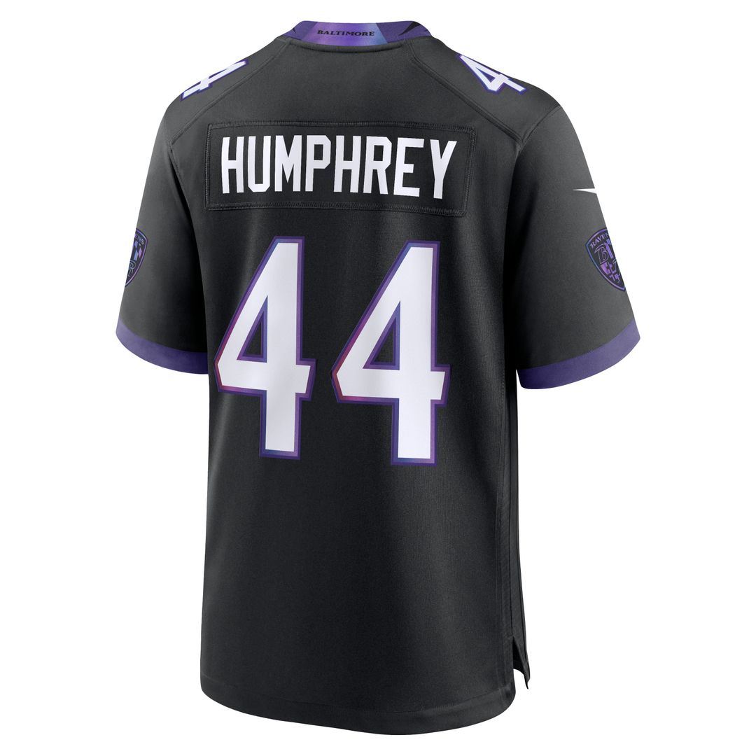 Men's Nike Baltimore Ravens Marlon Humphrey Black Alternate Game NFL Jersey