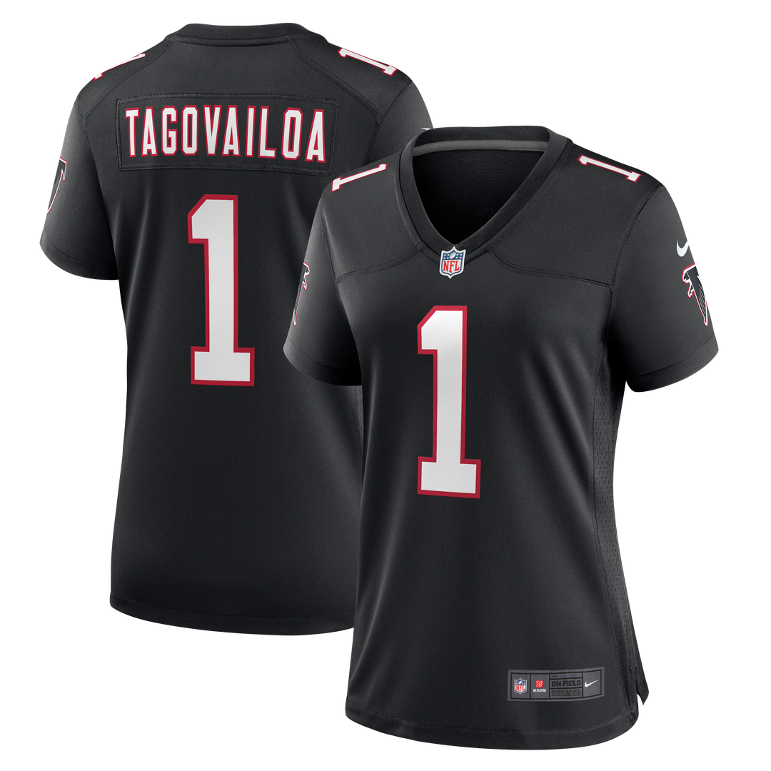 Women's Nike Atlanta Falcons Tua Tagovailoa Black Alternate Game NFL Jersey