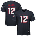Youth Houston Texans Nico Collins Navy Replica Player NFL Jersey