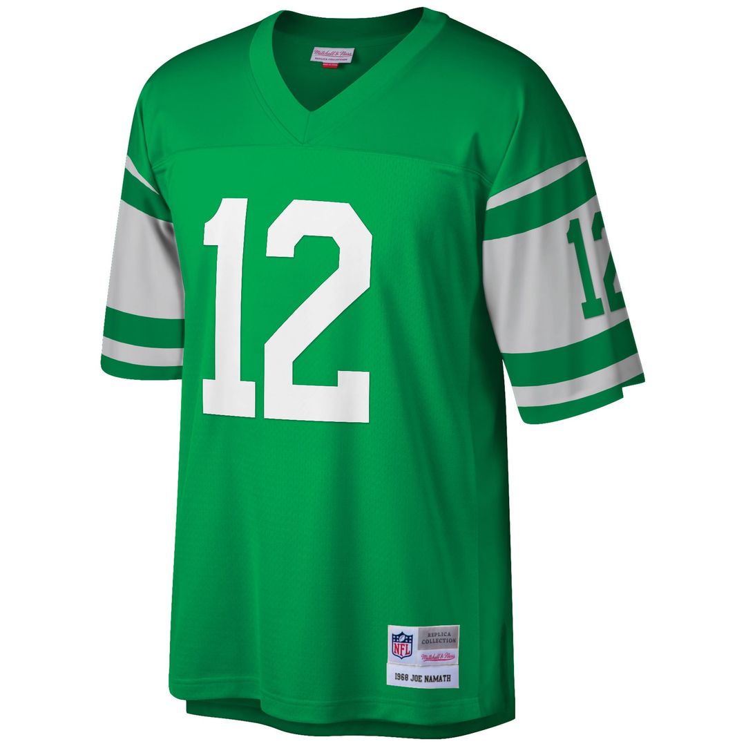 Men's Big & Tall Mitchell & Ness New York Jets Joe Namath Green 1968 Retired Player Replica NFL Jersey