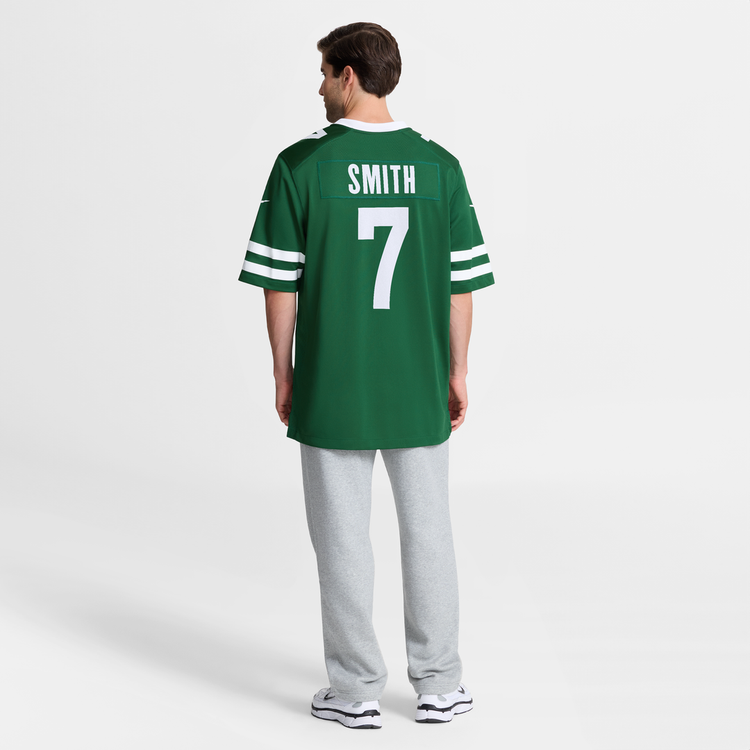 Men's Nike New York Jets Geno Smith Legacy Green Game NFL Jersey