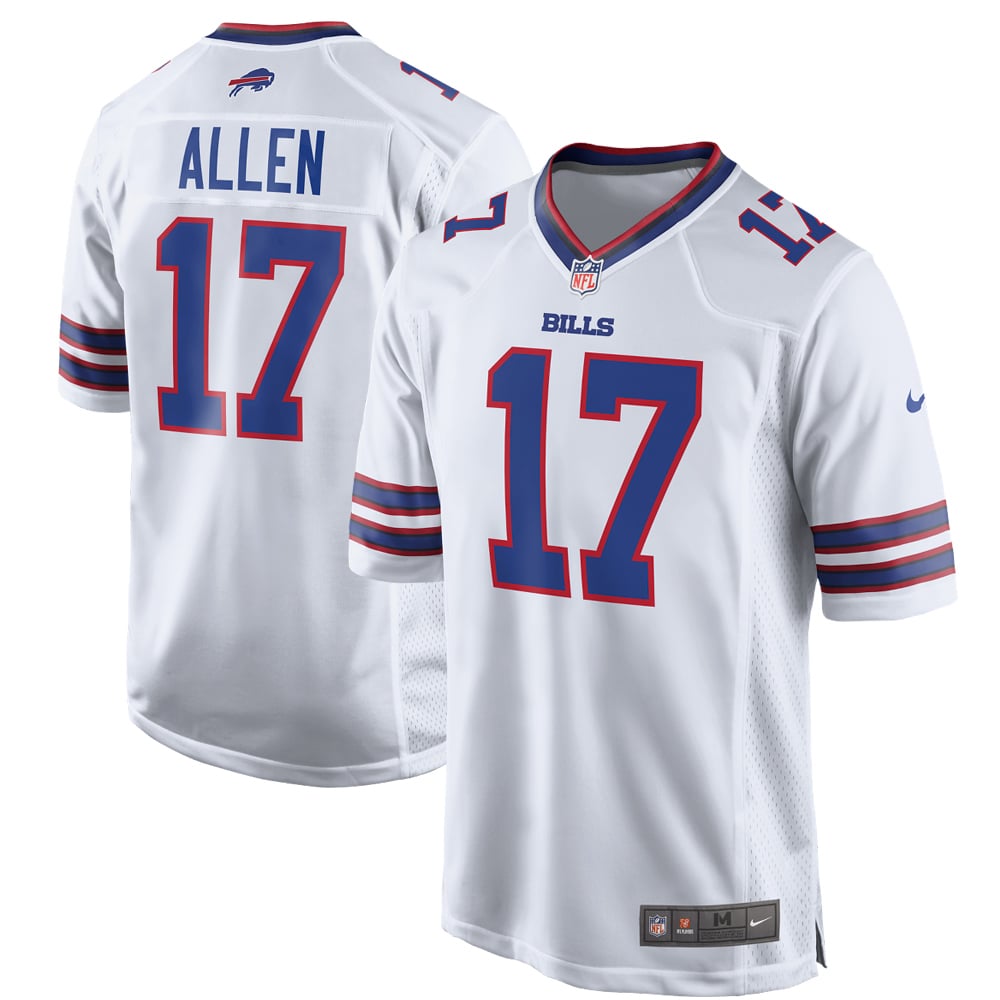 Men's Nike Buffalo Bills Josh Allen White Game Player NFL Jersey