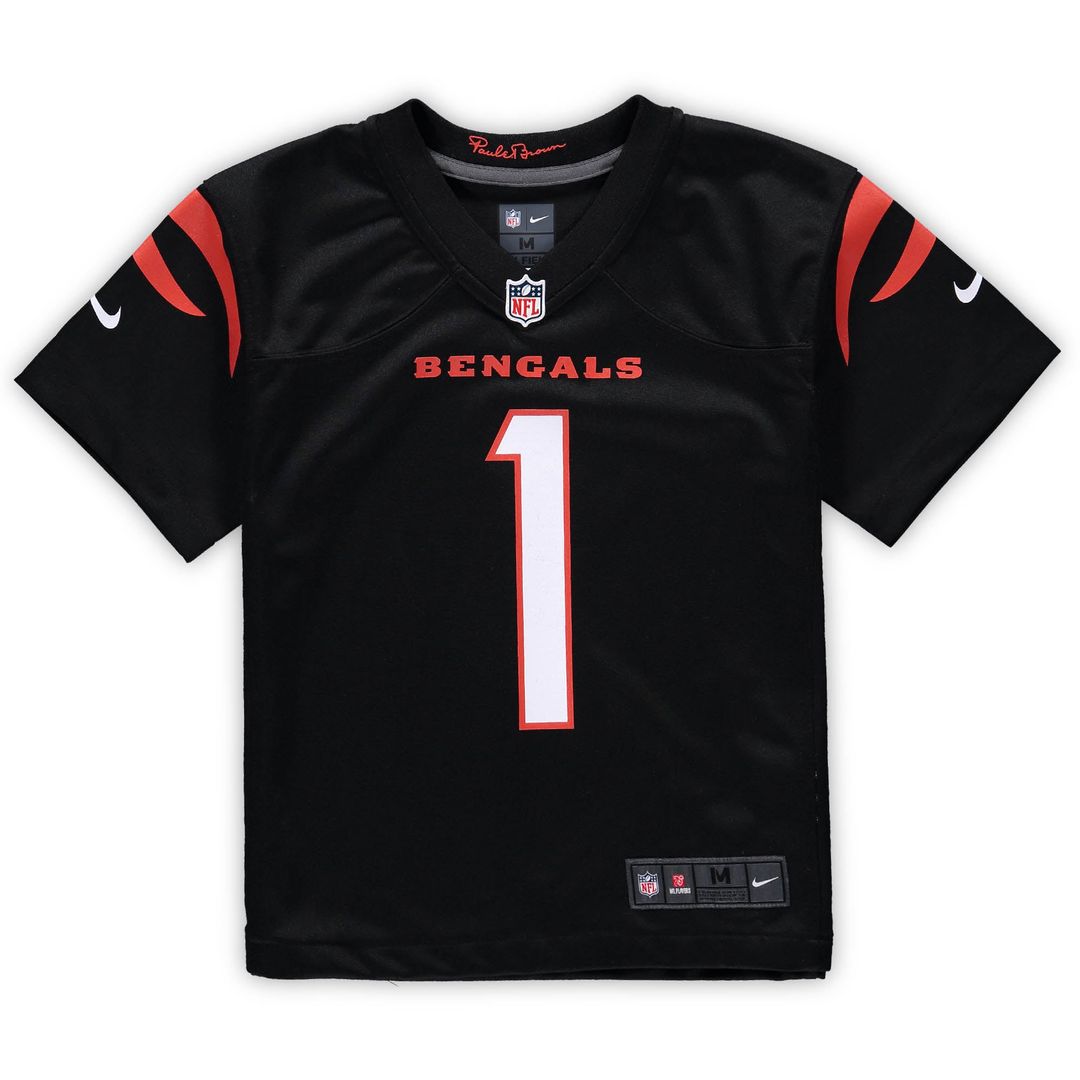 Preschool Nike Cincinnati Bengals Ja'Marr Chase Black Game NFL Jersey