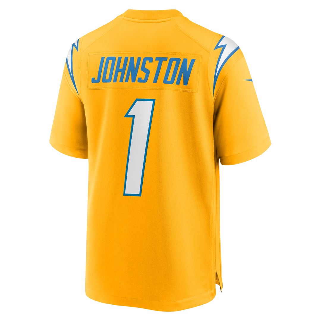 Men's Nike Los Angeles Chargers Quentin Johnston Gold Alternate Charger Power Game Player NFL Jersey