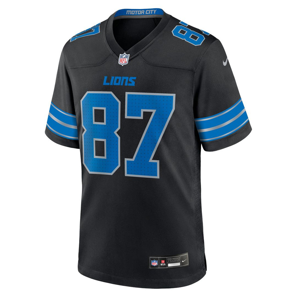 Men's Nike Detroit Lions Sam LaPorta Black 2nd Alternate Game NFL Jersey