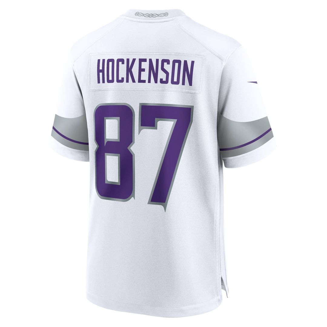 Men's Nike Minnesota Vikings T.J. Hockenson White Alternate Game Player NFL Jersey