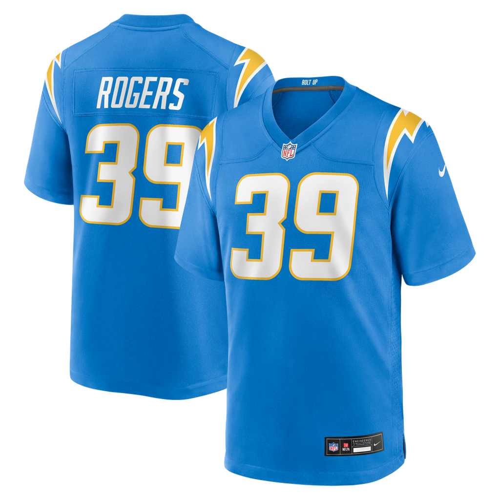 Men's Nike Los Angeles Chargers Eric Rogers Powder Blue Team Game NFL Jersey