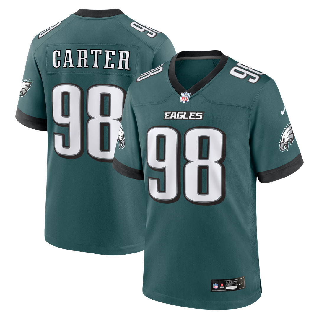 Men's Nike Philadelphia Eagles Jalen Carter Kelly Green Alternate Game NFL Jersey