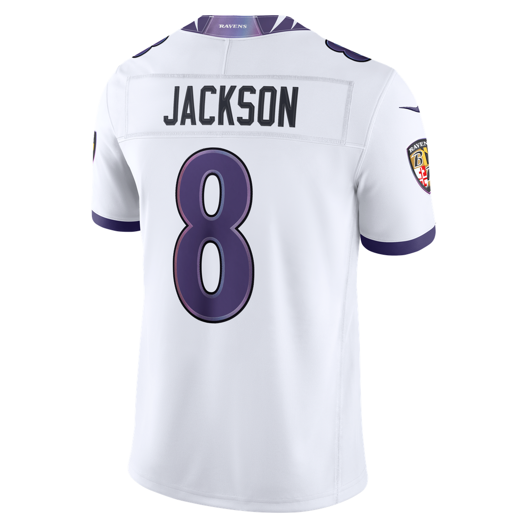 Men's Nike Baltimore Ravens Lamar Jackson Purple Vapor F.U.S.E. Stitched Limited NFL Jersey