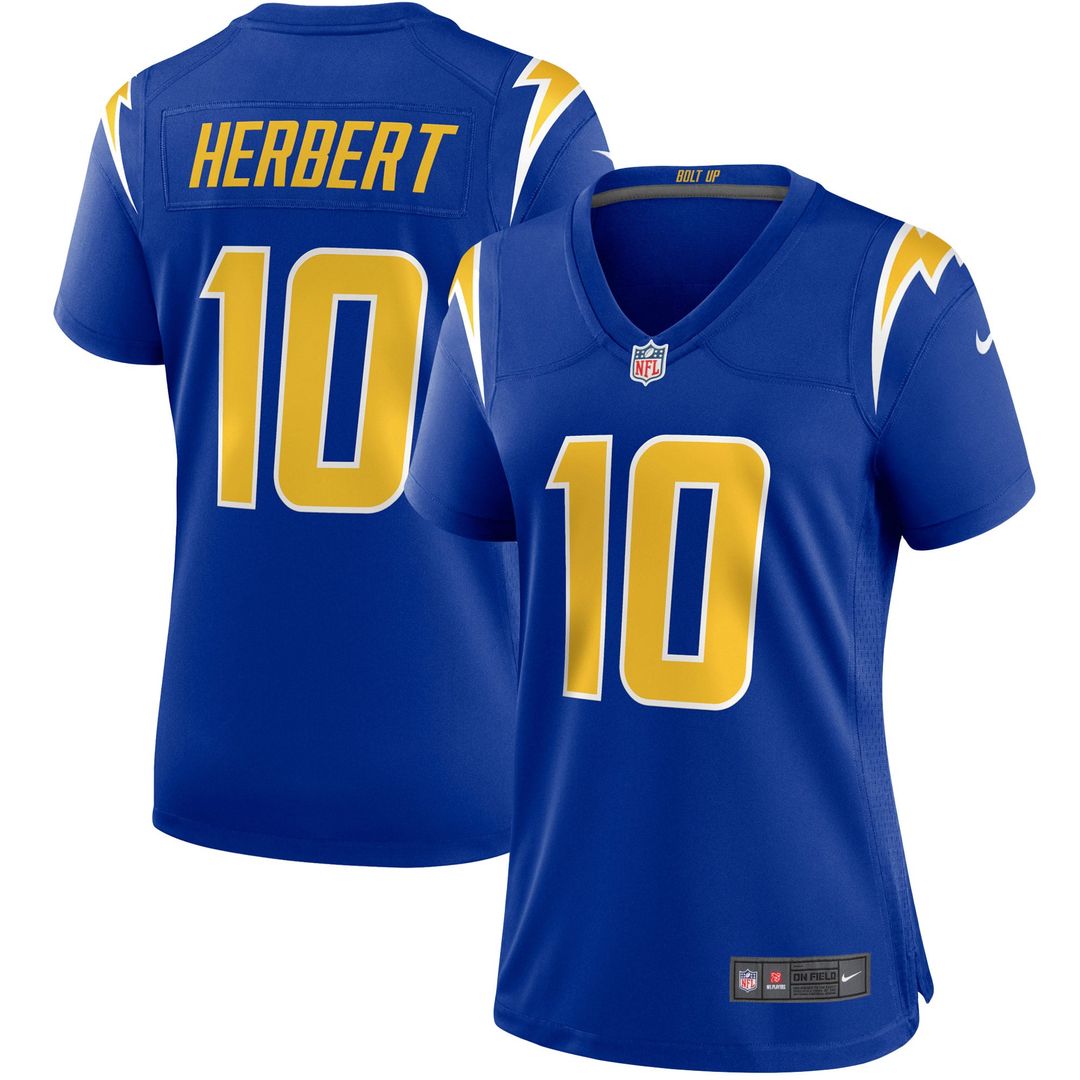 Women's Nike Los Angeles Chargers Justin Herbert Royal Game NFL Jersey
