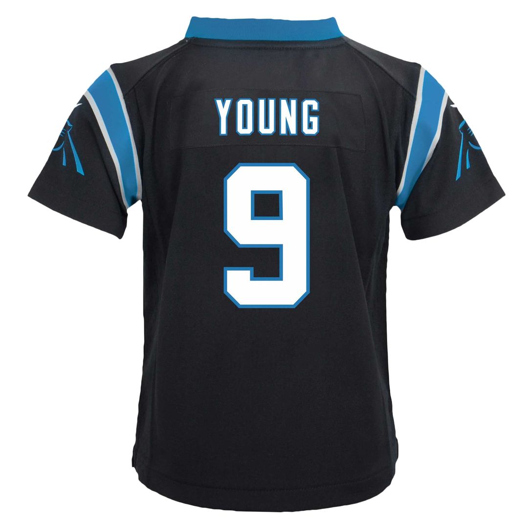 Preschool Nike Carolina Panthers Bryce Young Black Player Game NFL Jersey