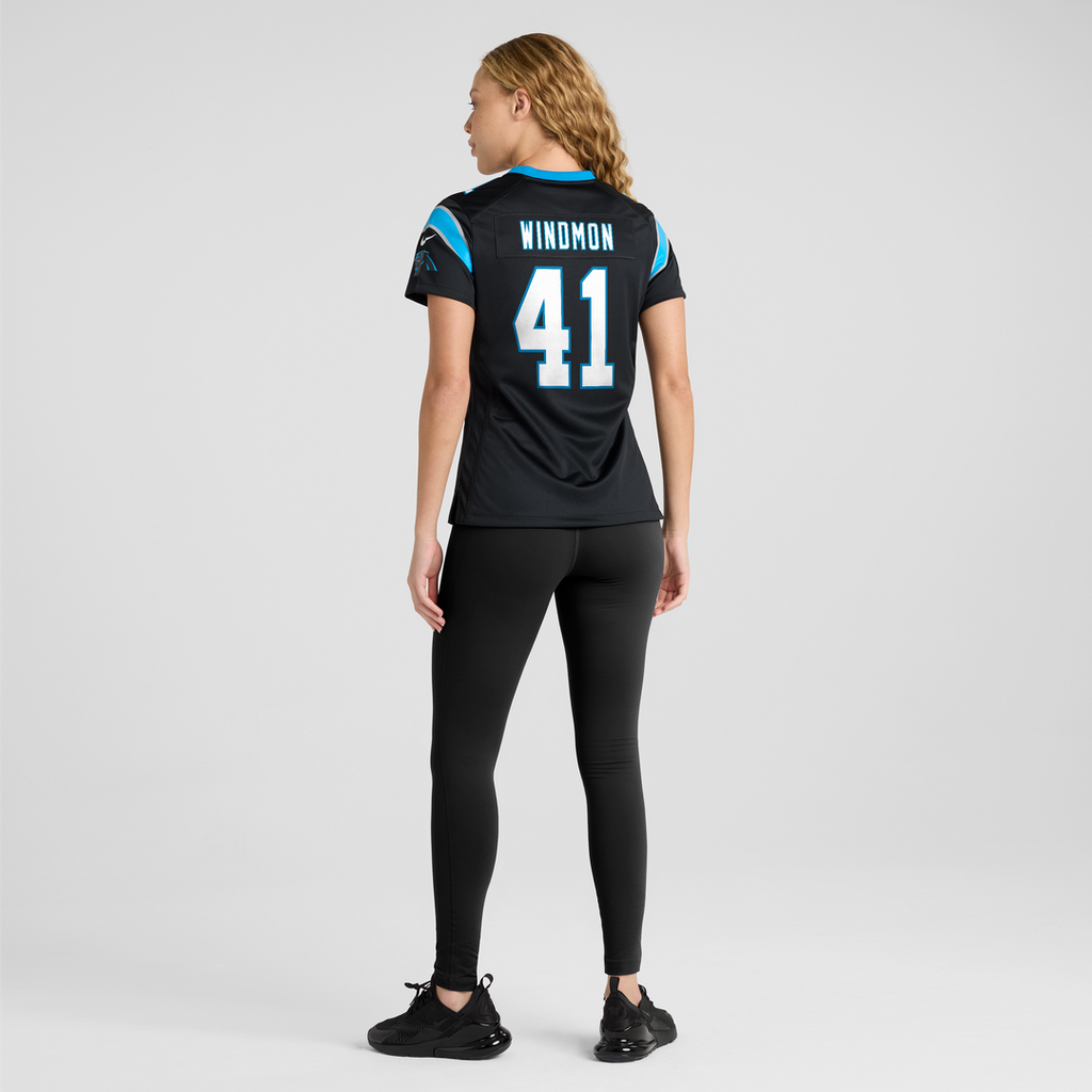 Women's Nike Carolina Panthers Jacoby Windmon Black Team Game NFL Jersey
