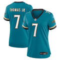 Women's Nike Jacksonville Jaguars Brian Thomas Jr. Teal Prowler Throwback Game NFL Jersey