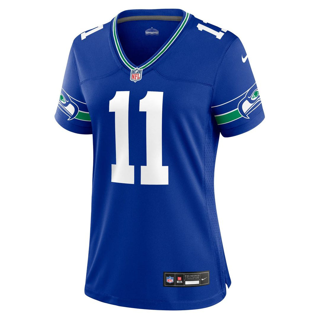 Women's Nike Seattle Seahawks Jaxon Smith-Njigba Royal Throwback Player Game NFL Jersey