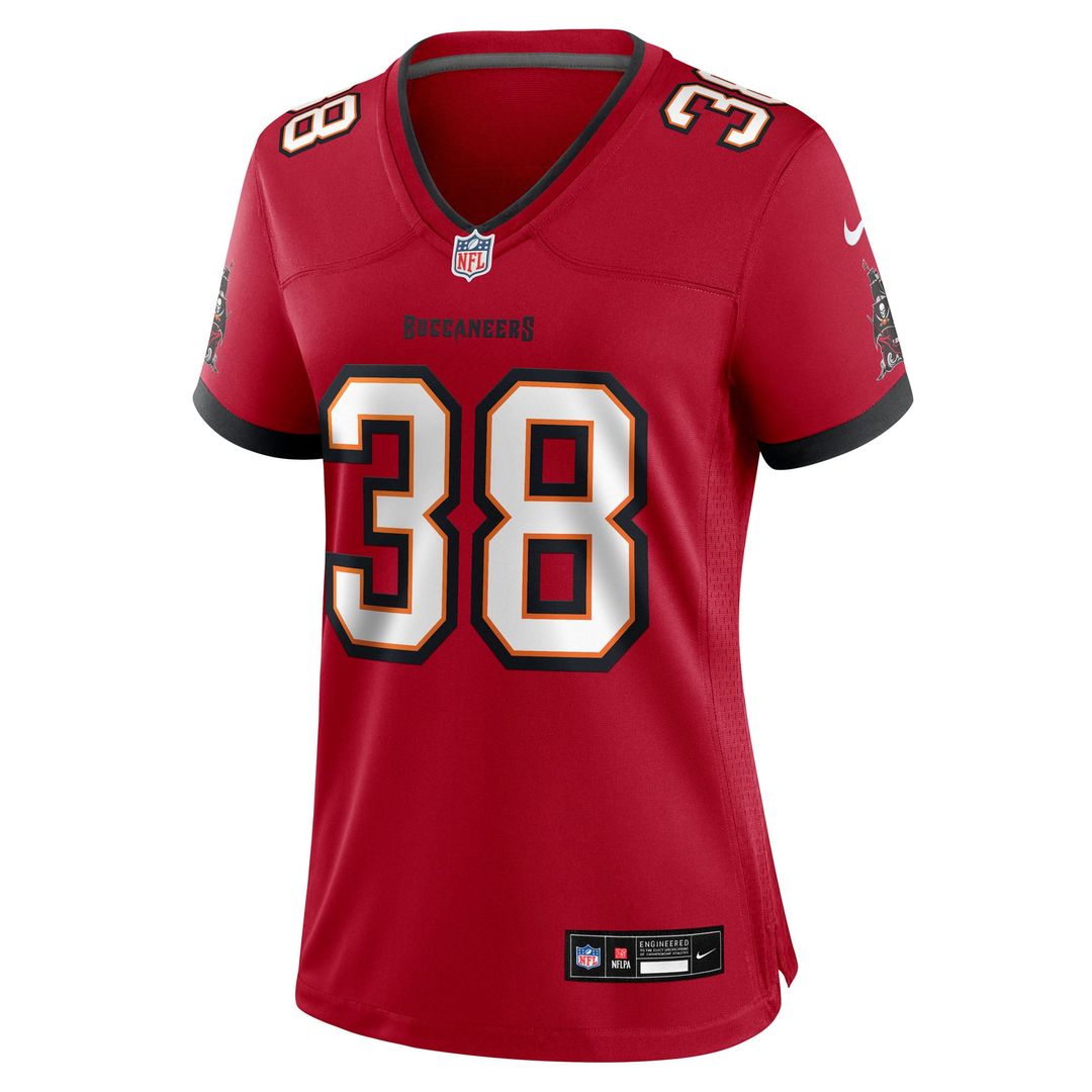 Women's Nike Tampa Bay Buccaneers Rashad Wisdom Red Team Game NFL Jersey