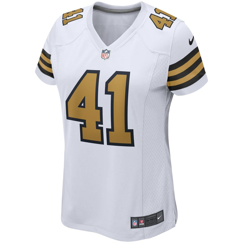 Women's Nike New Orleans Saints Alvin Kamara White Alternate Game Player NFL Jersey
