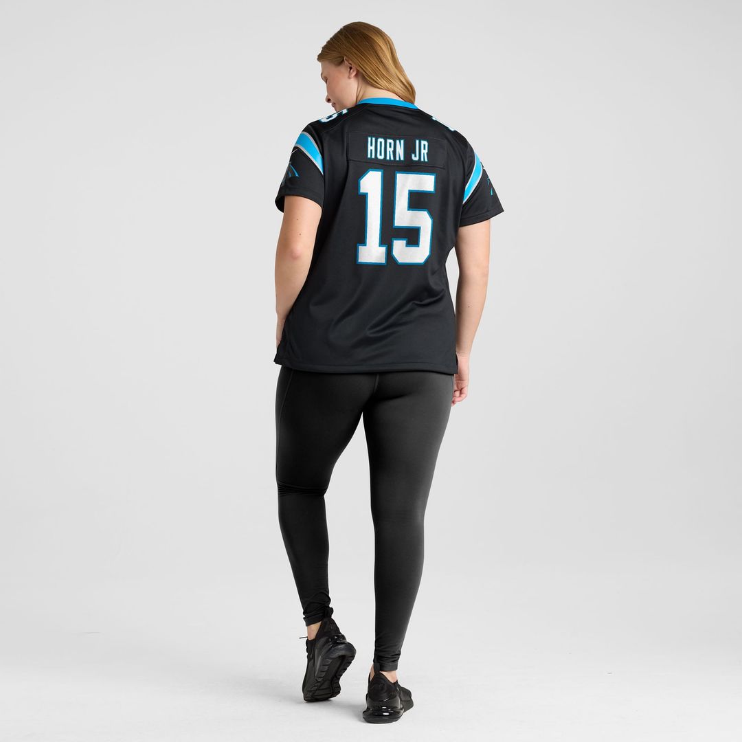 Women's Nike Carolina Panthers Jimmy Horn Jr Black Team Game NFL Jersey