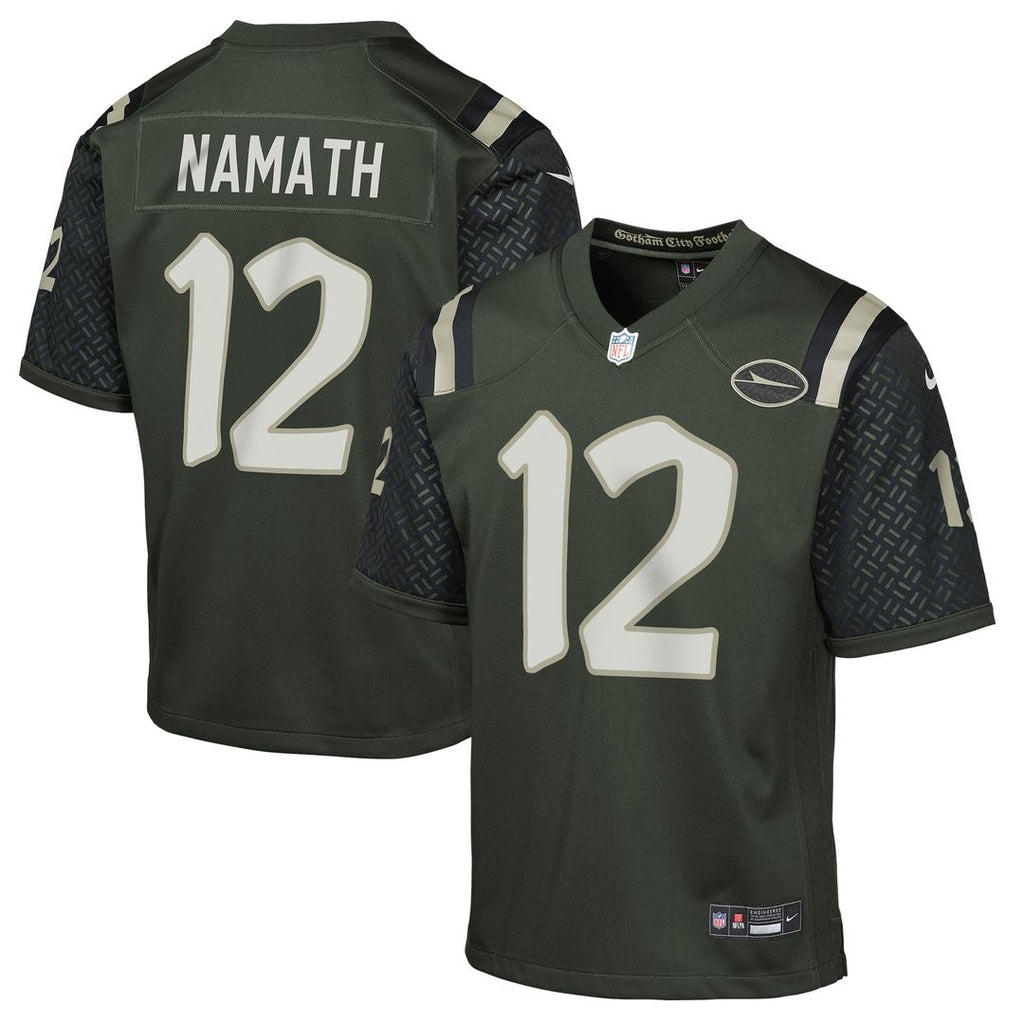 Youth Nike New York Jets Joe Namath Gotham Green 2025 Rivalries Collection Retired Player Game NFL Jersey