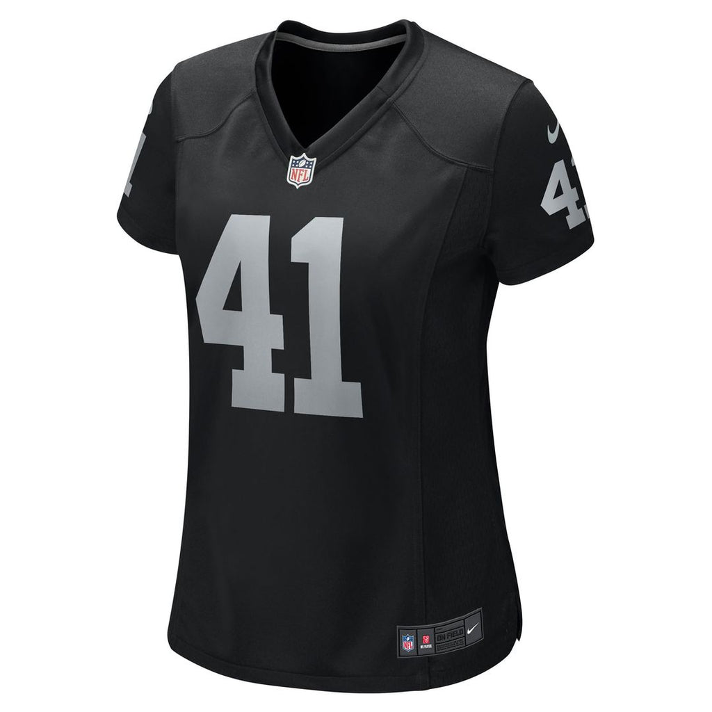 Women's Nike Las Vegas Raiders Robert Spillane Black Game Player NFL Jersey