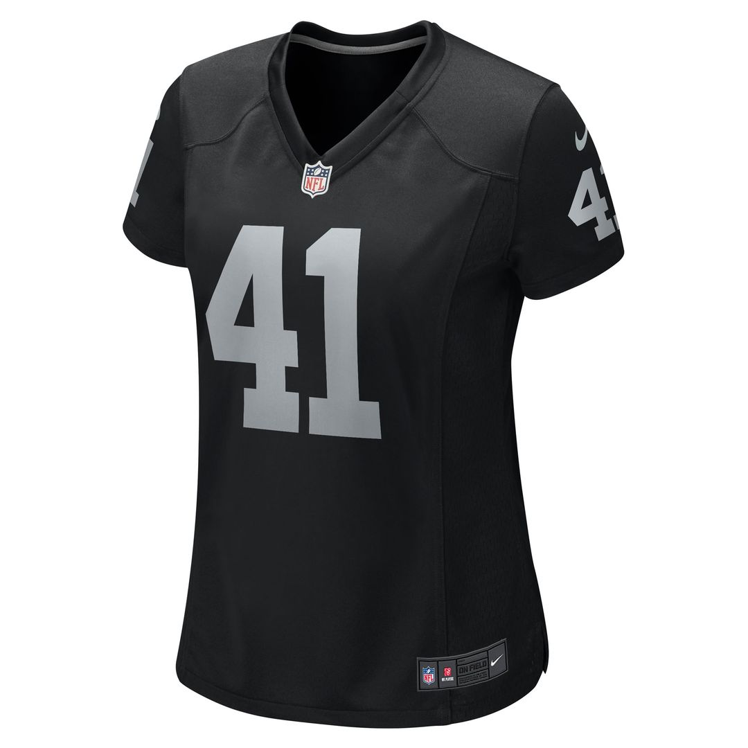 Women's Nike Las Vegas Raiders Robert Spillane Black Game Player NFL Jersey