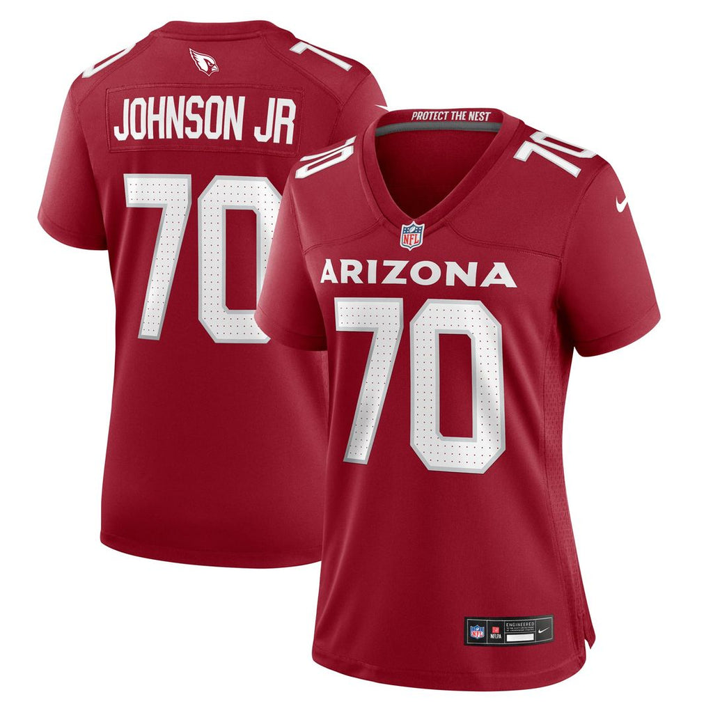 Women's Nike Arizona Cardinals Paris Johnson Jr. Cardinal Game NFL Jersey