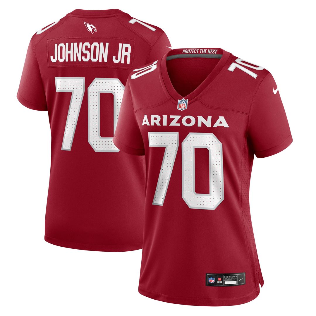 Women's Nike Arizona Cardinals Paris Johnson Jr. Cardinal Game NFL Jersey