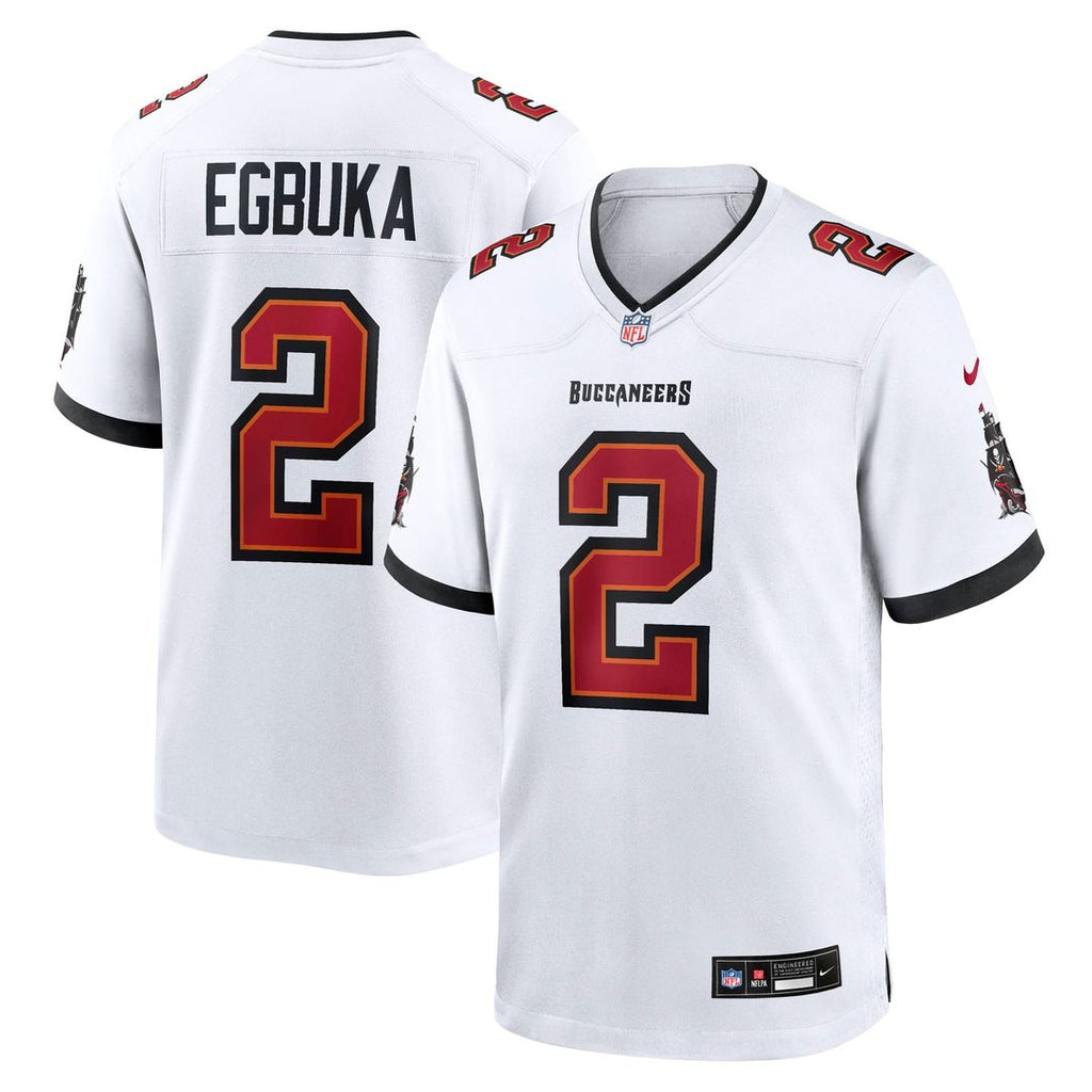 Men's Nike Tampa Bay Buccaneers Emeka Egbuka White Game NFL Jersey