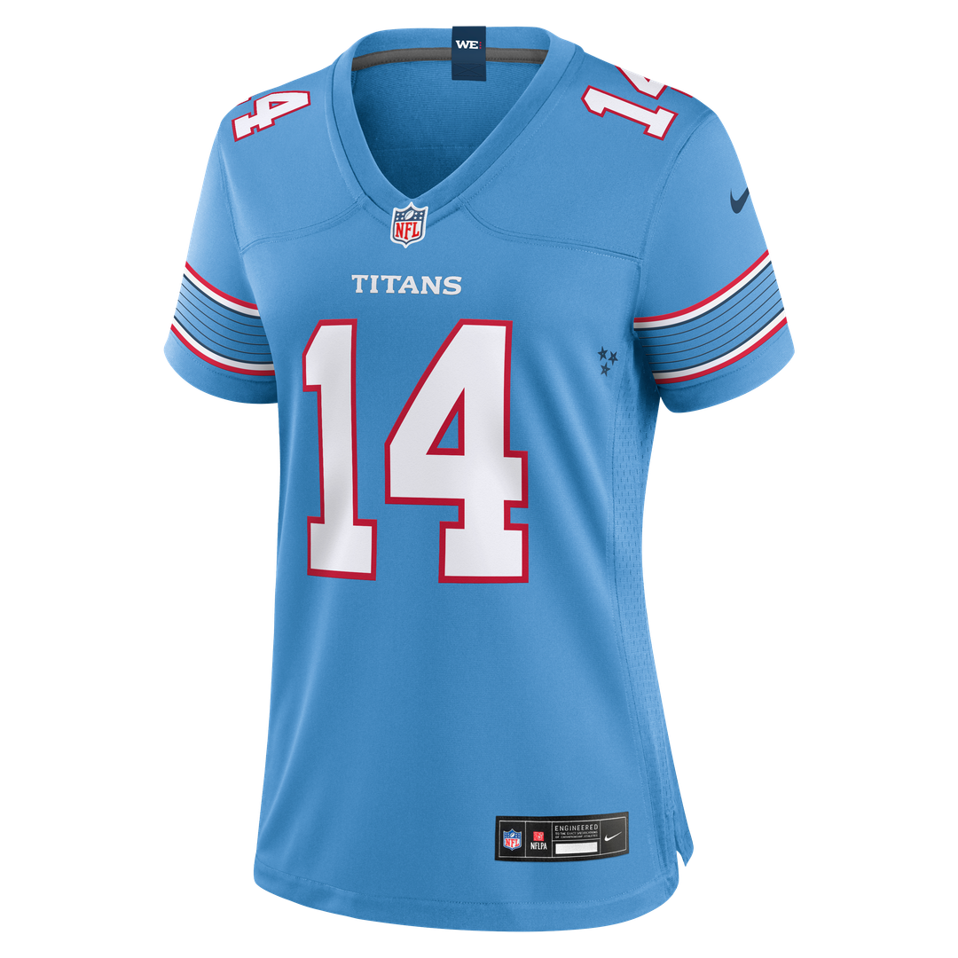 Women's Nike Tennessee Titans Carnell Tate Light Blue Team Game NFL Jersey
