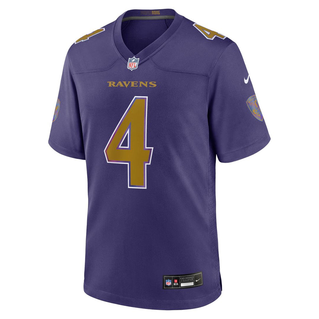 Men's Nike Baltimore Ravens Zay Flowers Black Alternate Game NFL Jersey