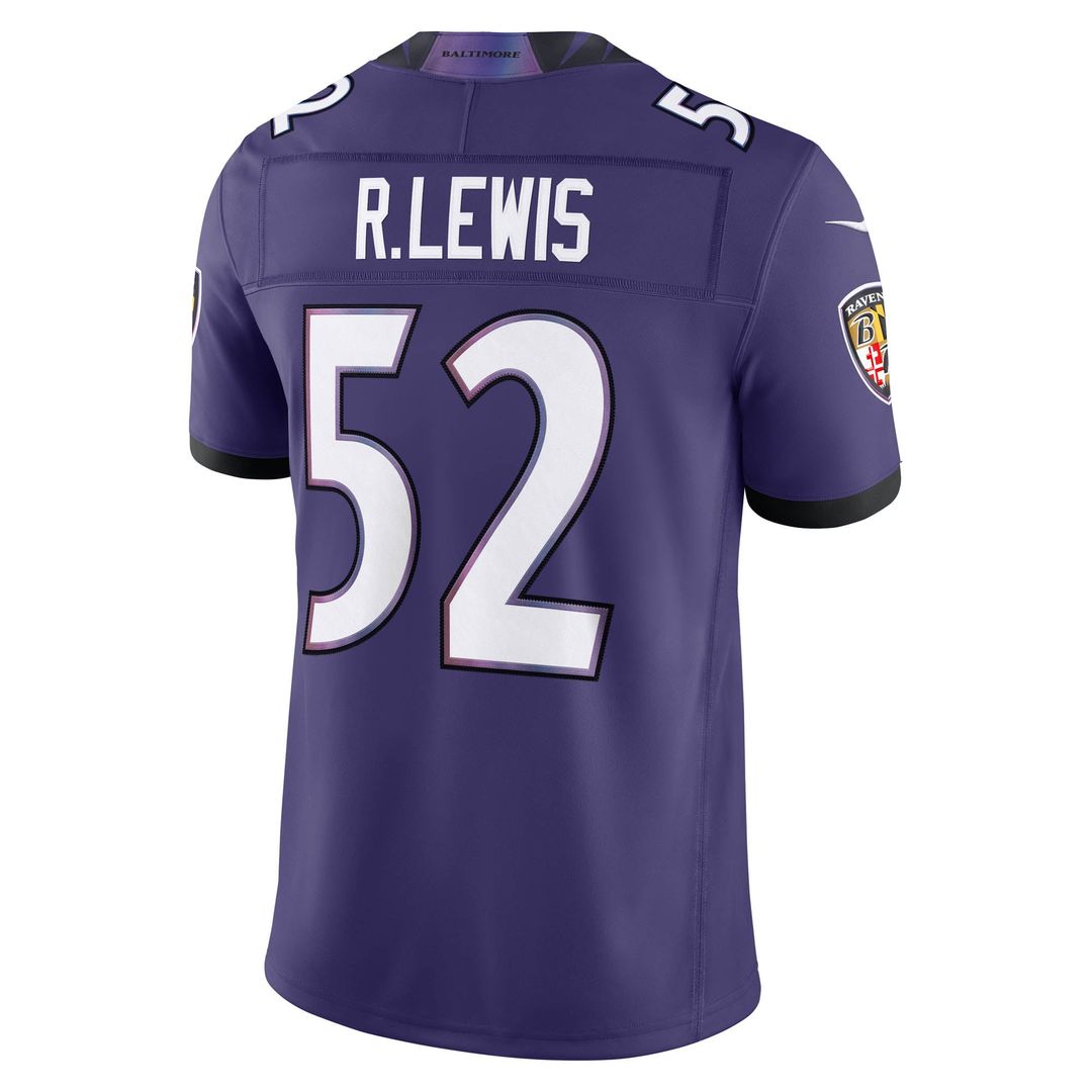 Men's Nike Baltimore Ravens Ray Lewis Purple Vapor F.U.S.E. Stitched Retired Limited NFL Jersey