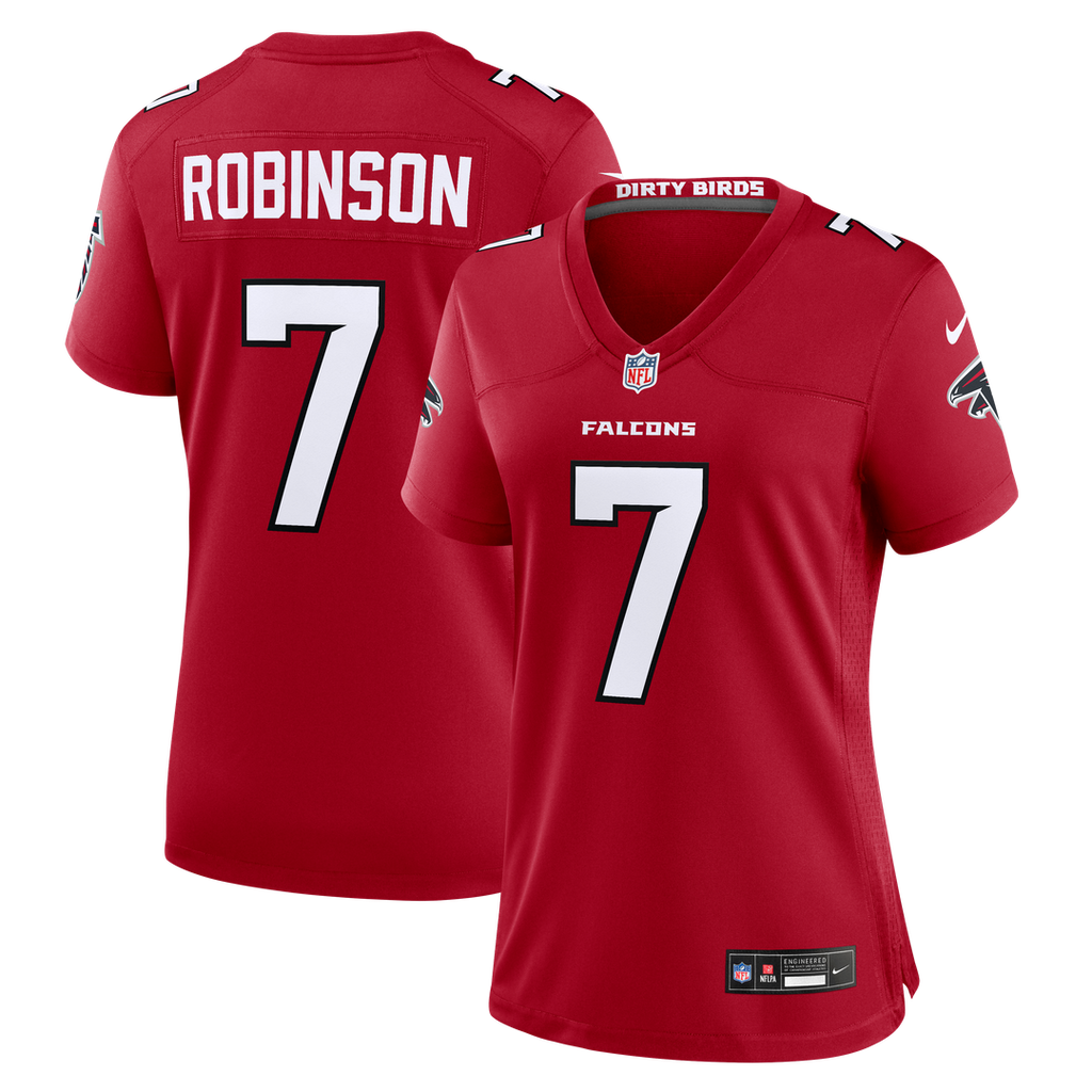 Women's Nike Atlanta Falcons Bijan Robinson Red Game NFL Jersey