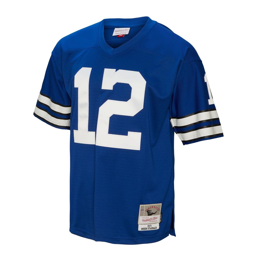 Men's Big & Tall Mitchell & Ness Dallas Cowboys Roger Staubach Navy 1971 Legacy Retired Player NFL Jersey