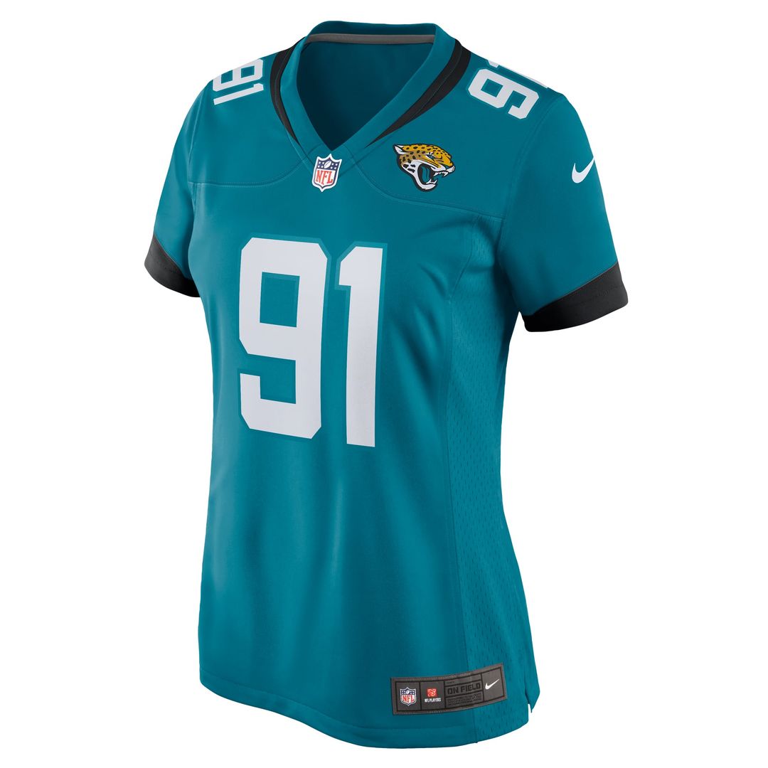 Women's Nike Jacksonville Jaguars Arik Armstead Teal Team Game NFL Jersey