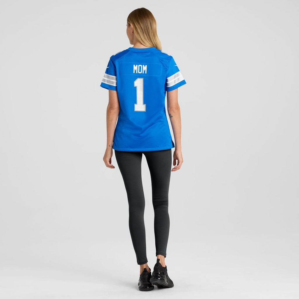 Men's Nike Detroit Lions Number 1 Mom Blue Game NFL Jersey