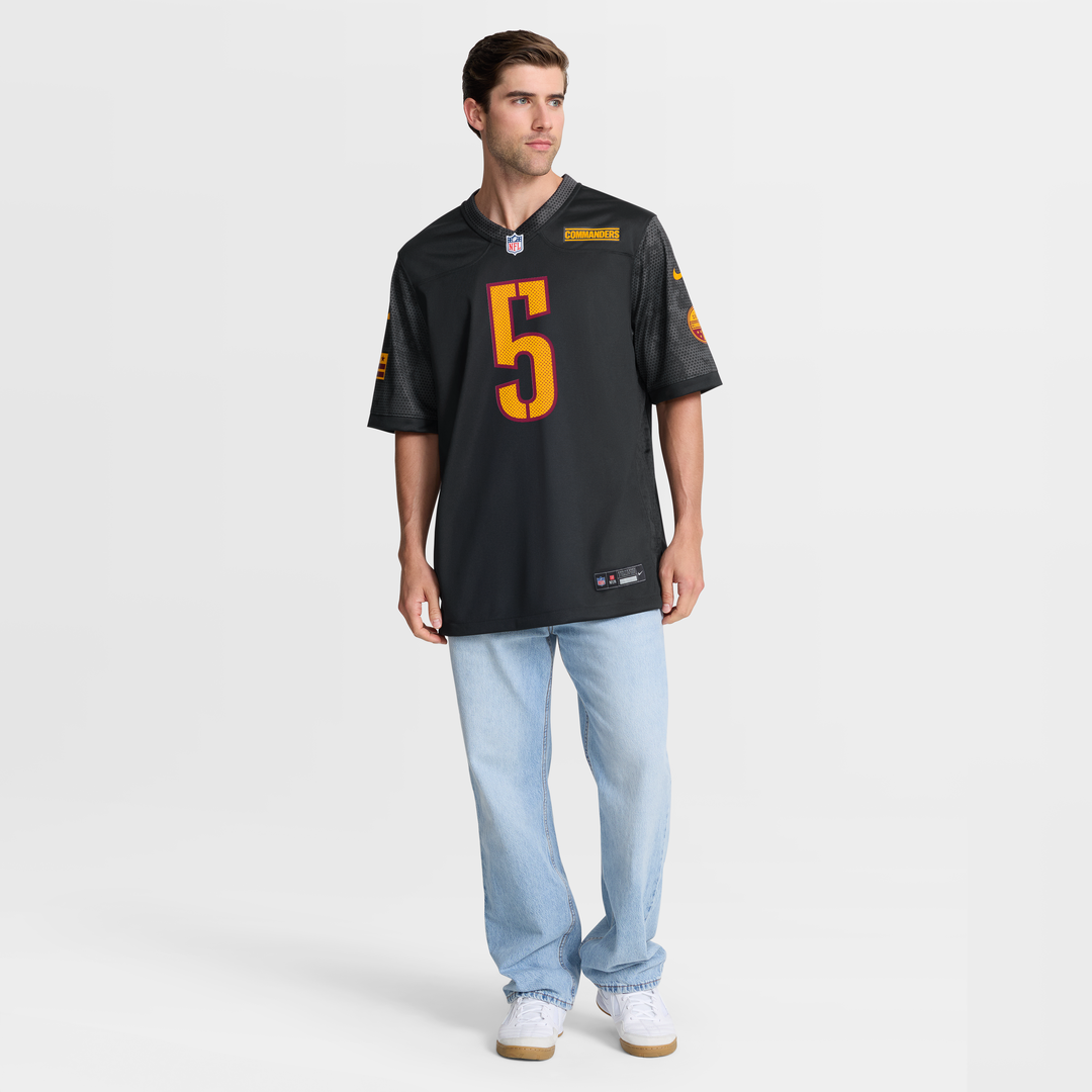 Men's Nike Washington Commanders Jayden Daniels Black Alternate Game Player NFL Jersey