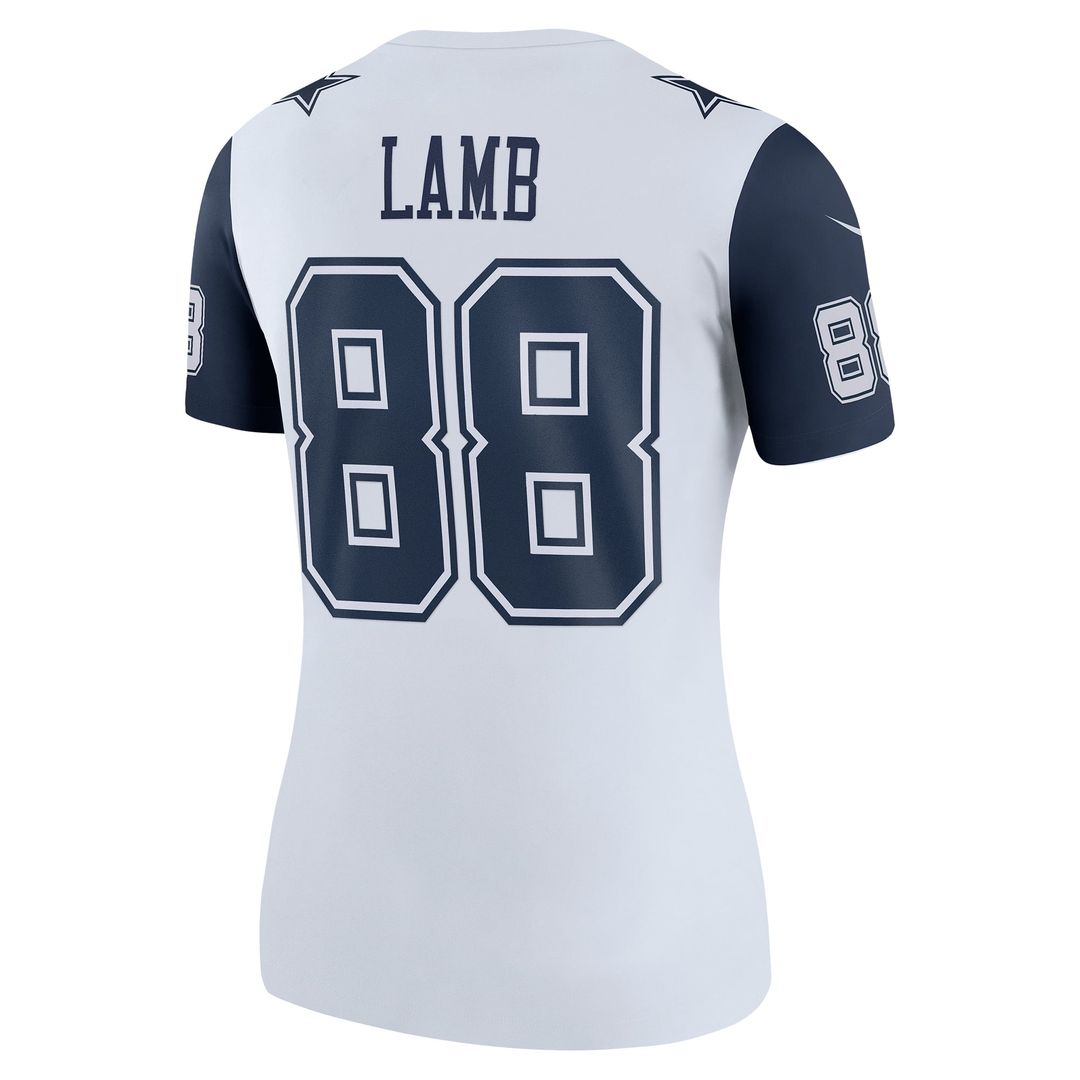 Women's Nike Dallas Cowboys CeeDee Lamb White Legend Player NFL Performance Top