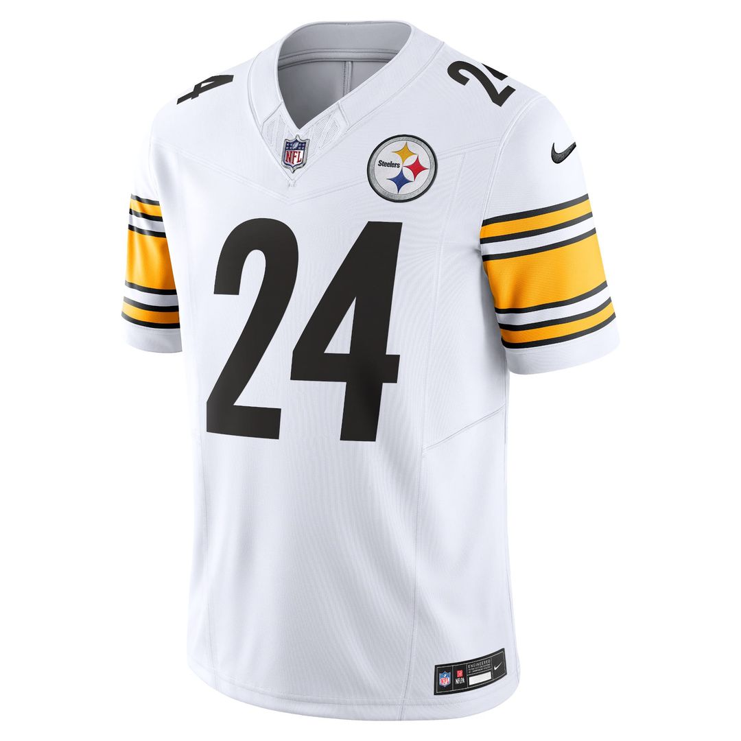 Men's Nike Pittsburgh Steelers Joey Porter Jr. White Vapor F.U.S.E. Limited NFL Jersey