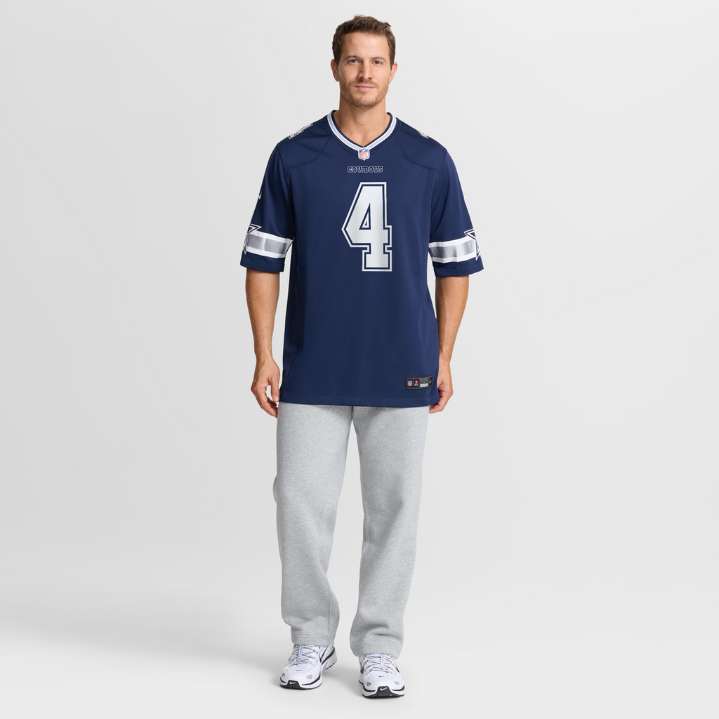 Men's Nike Dallas Cowboys Dak Prescott Navy Game Team NFL Jersey