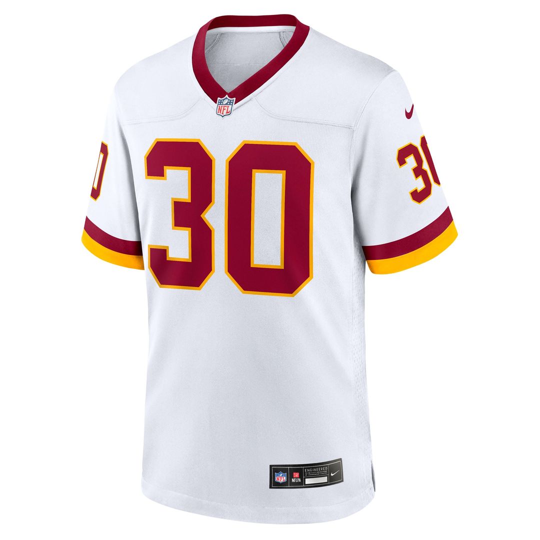 Men's Nike Washington Commanders Austin Ekeler White Game Super Bowl Era NFL Jersey