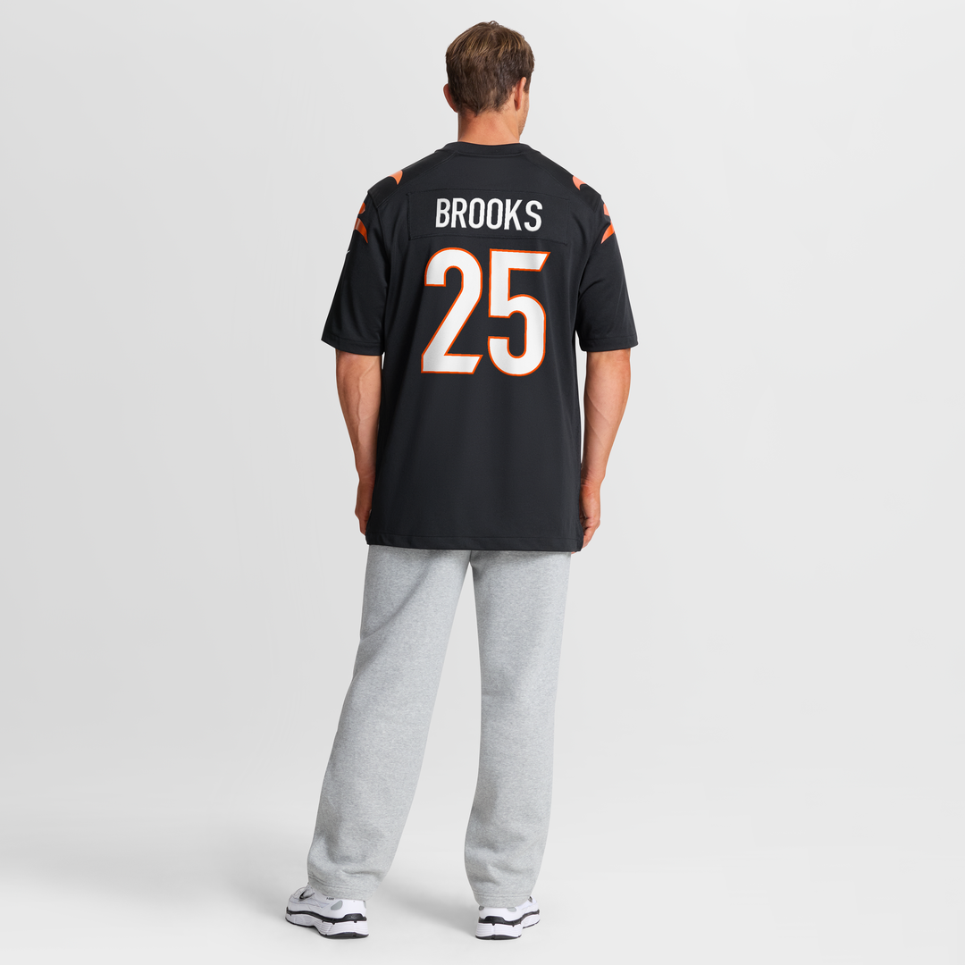 Men's Nike Cincinnati Bengals Tahj Brooks Black Team Game NFL Jersey