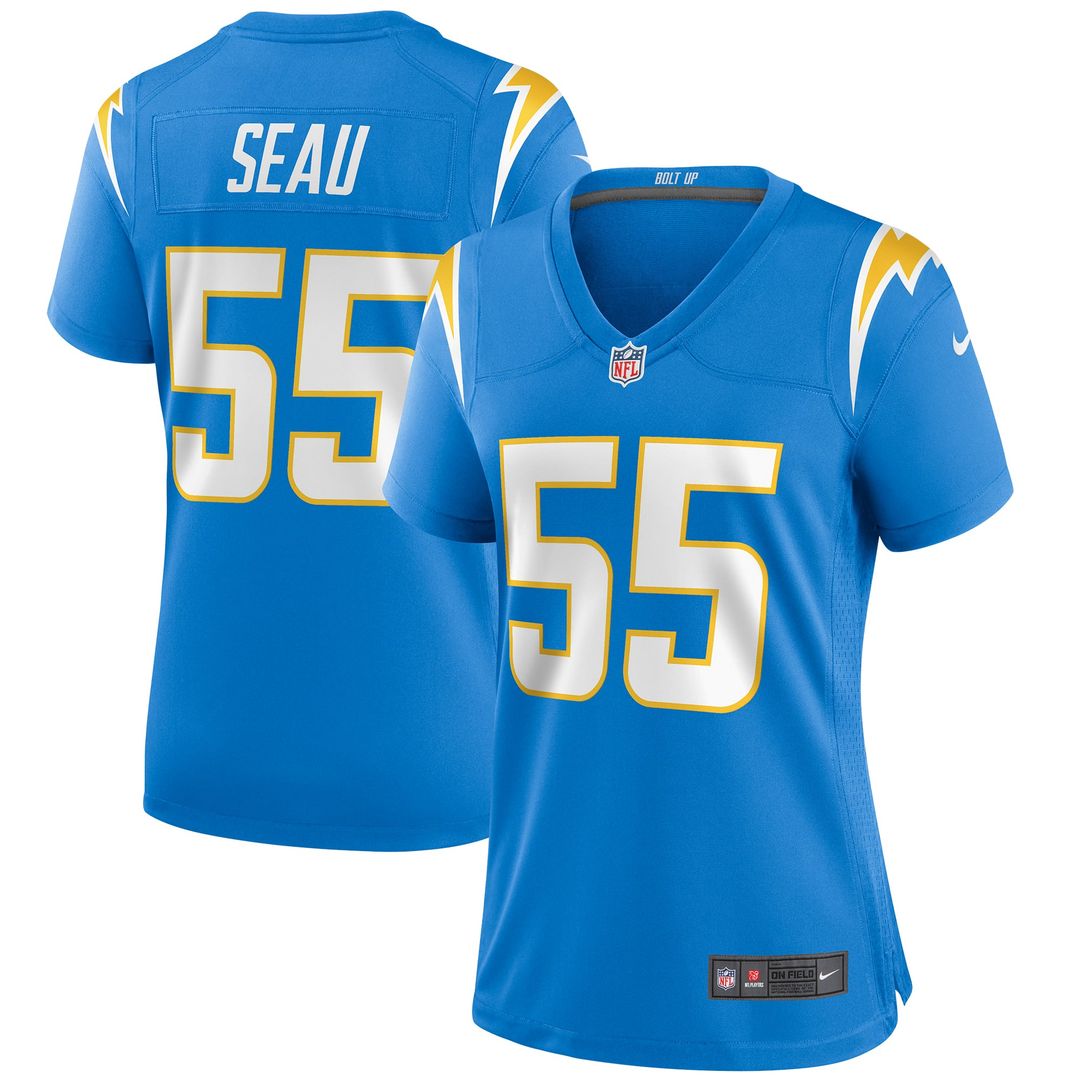 Women's Nike Los Angeles Chargers Junior Seau Powder Blue Game Retired Player NFL Jersey