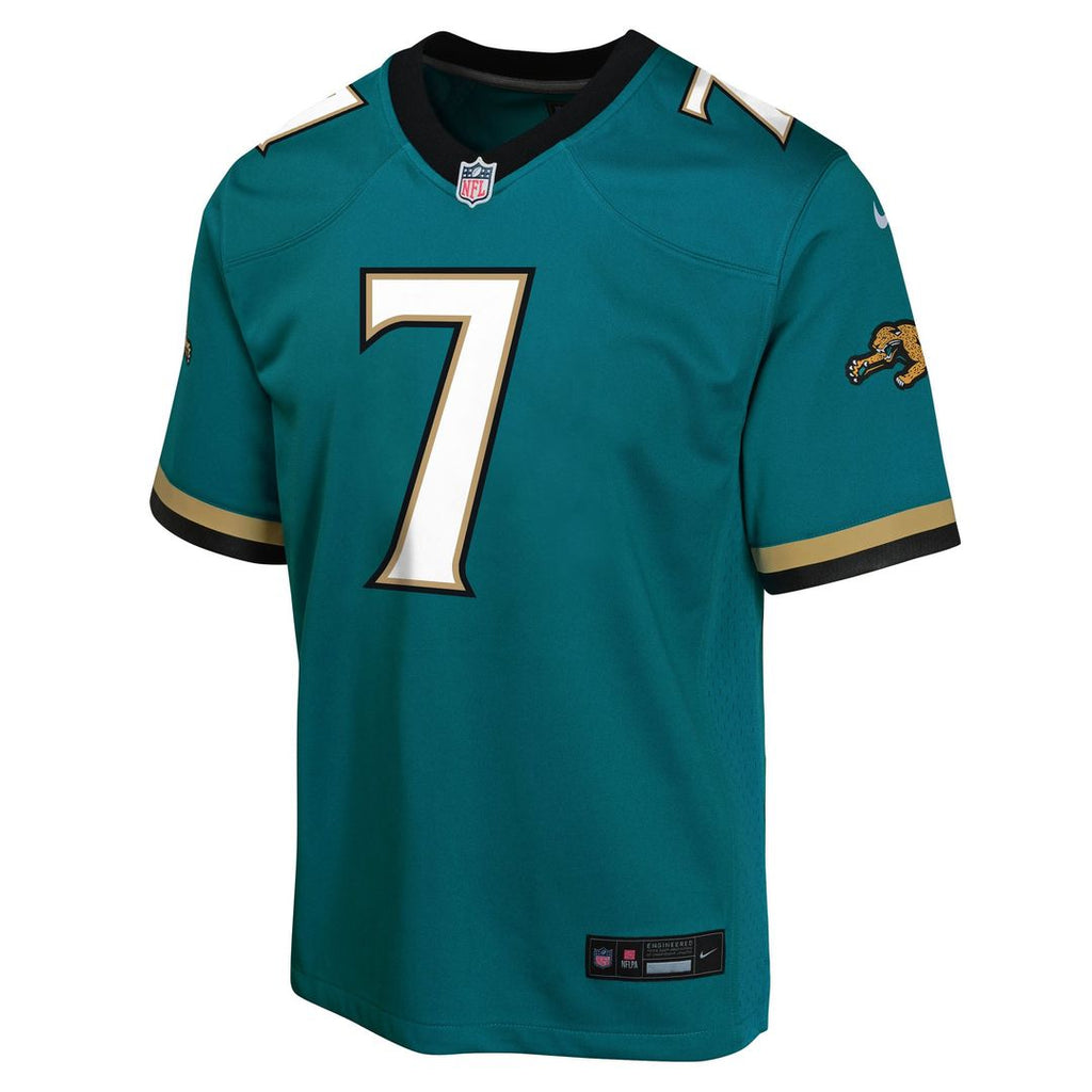 Youth Nike Jacksonville Jaguars Brian Thomas Jr. Teal Alternate 2 Prowler Throwback Game NFL Jersey