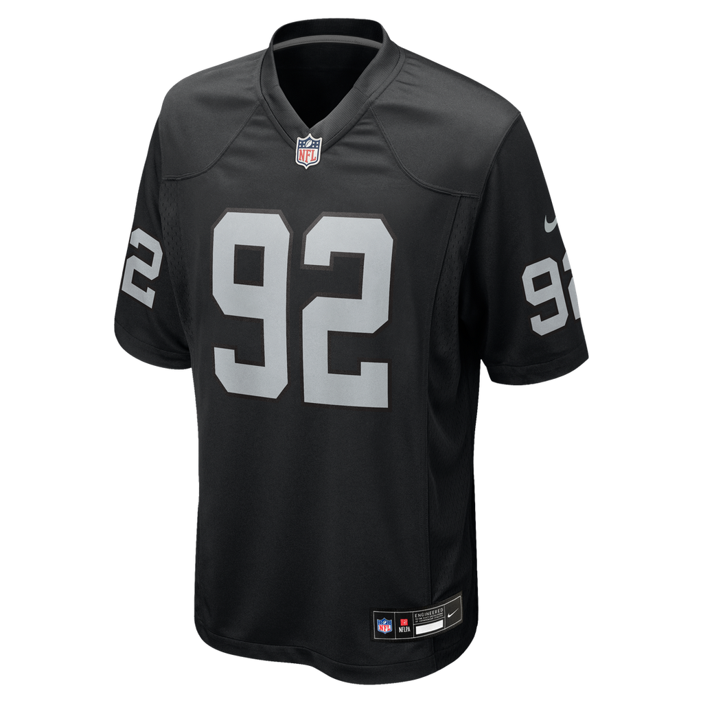 Men's Nike Las Vegas Raiders Richard Seymour Black Retired Player Game NFL Jersey
