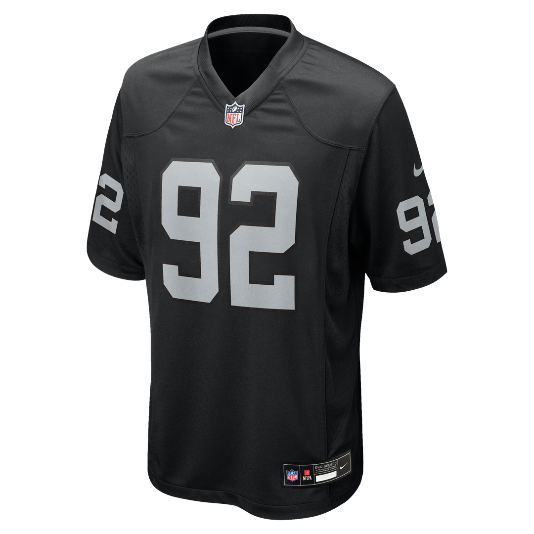 Men's Nike Las Vegas Raiders Richard Seymour Black Retired Player Game NFL Jersey