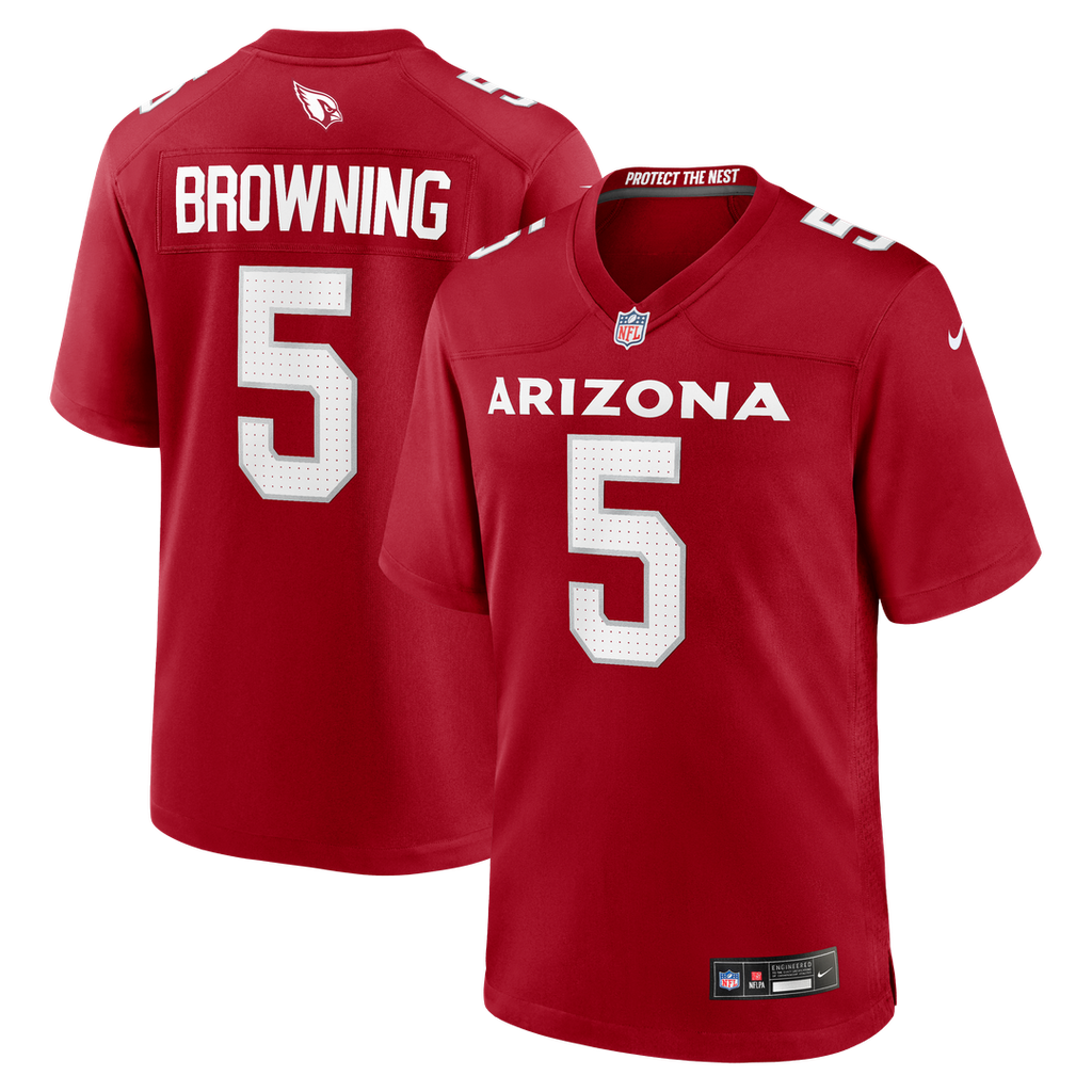 Men's Nike Arizona Cardinals Baron Browning Cardinal Team Game NFL Jersey