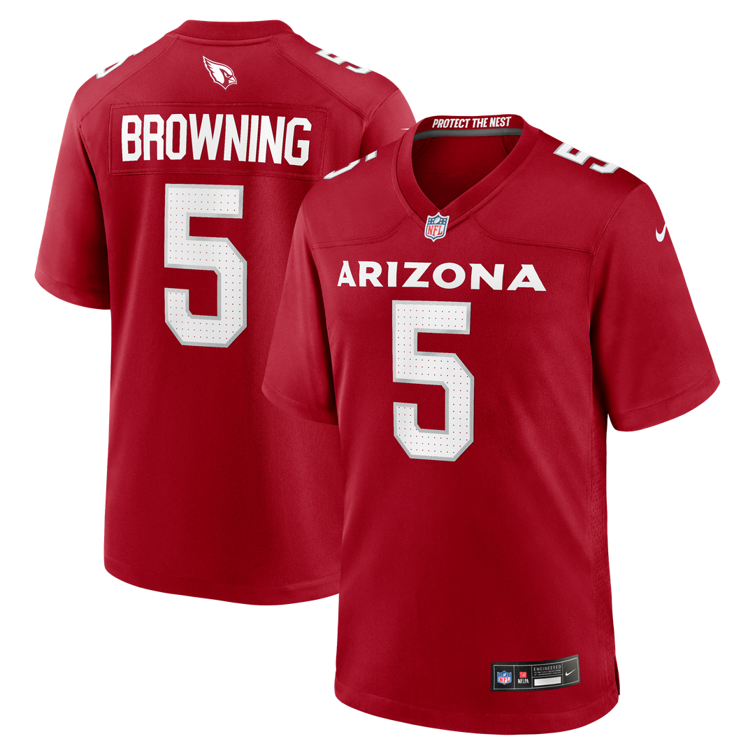 Men's Nike Arizona Cardinals Baron Browning Cardinal Team Game NFL Jersey